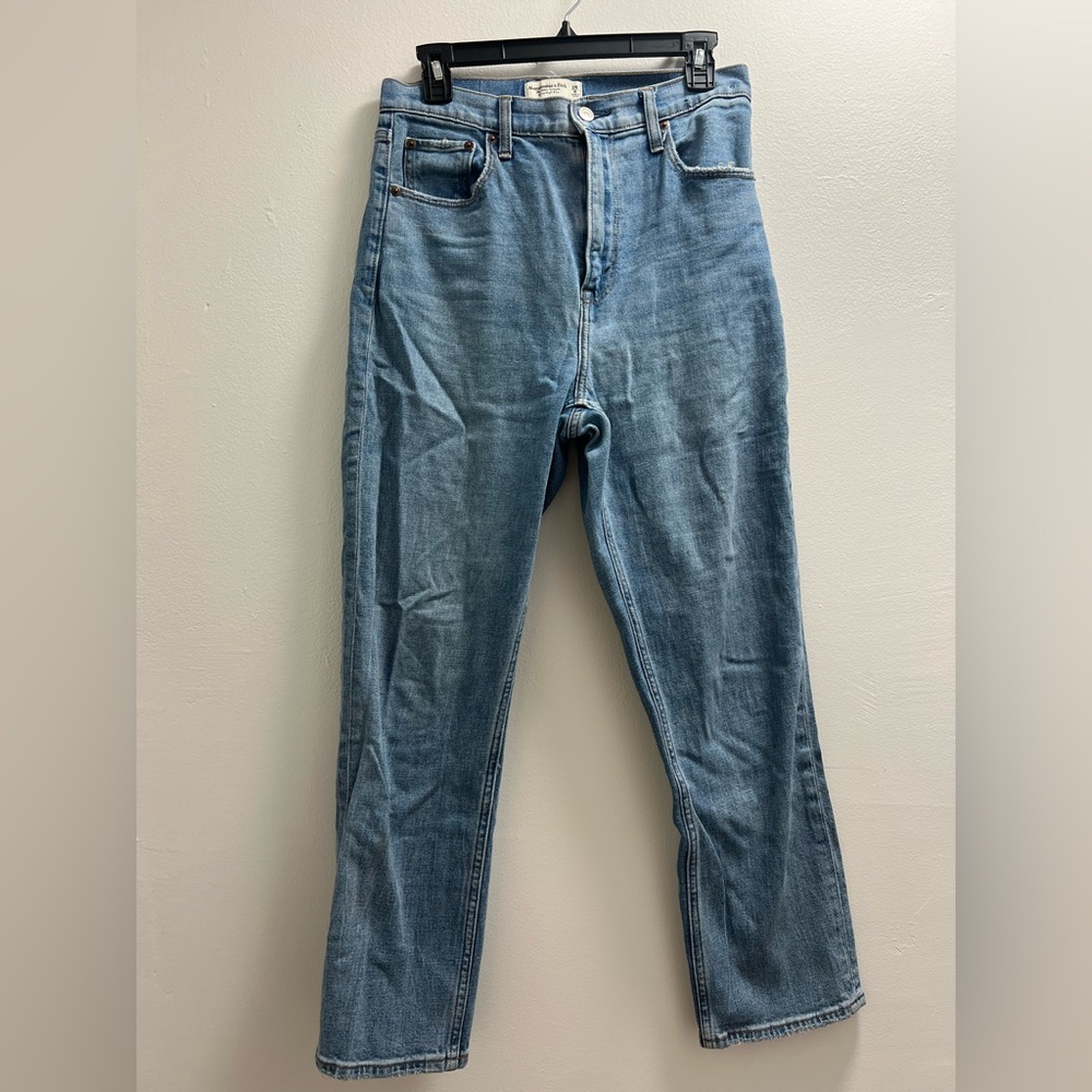 A+F The Ankle Straight Ultra High Rise Curve Love Jeans
